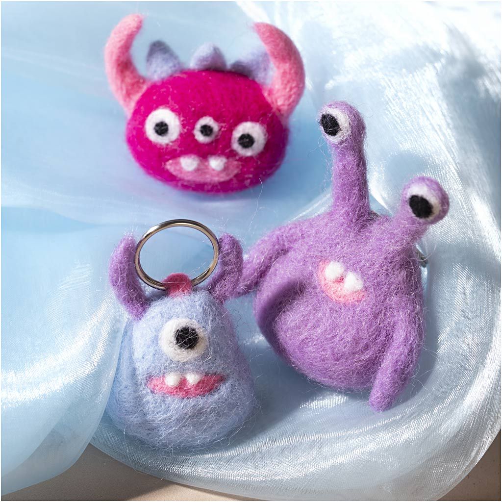 Creativ Company - Creativ Company - Mini hobbyset naaldvilten monsters - Playlaan