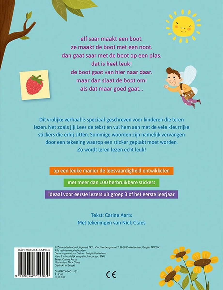 Deltas Centrale uitgeverij - Ik leer lezen Stickerboek - Saar en de boot - Deltas - Playlaan