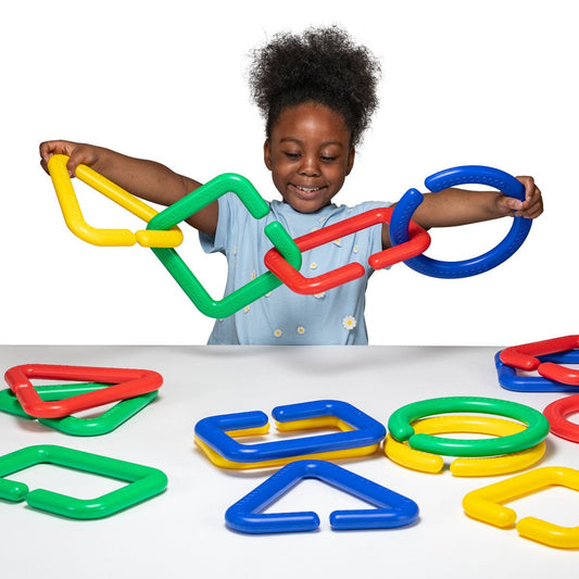 Educational Advantage - Educational Advantage - Grote koppelvormen met braille – educatieve set - Playlaan