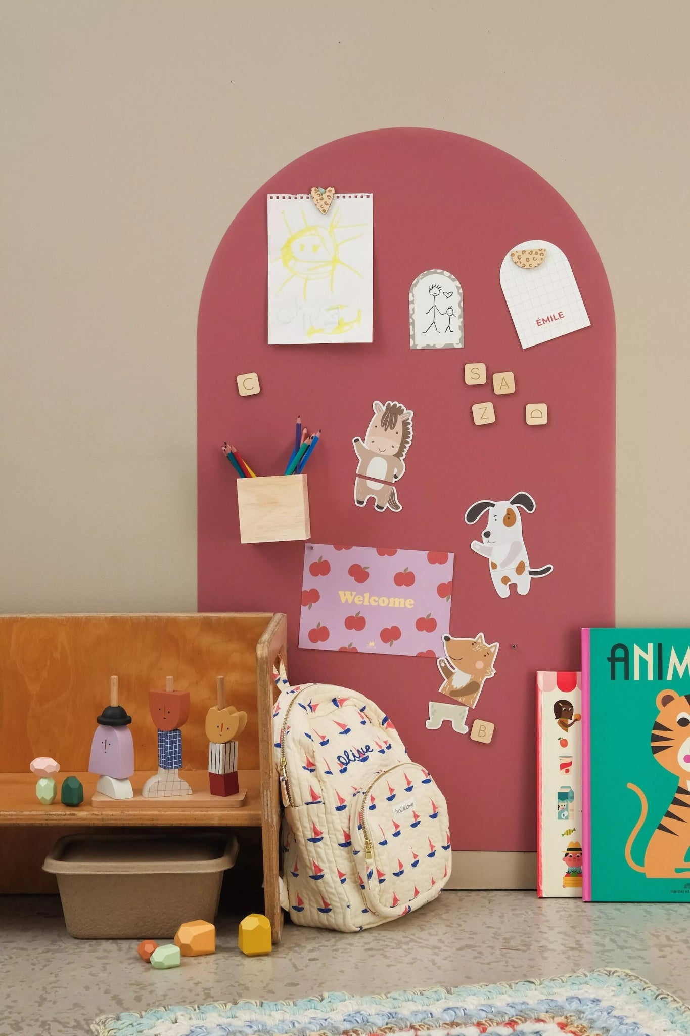 Ferflex - Ferflex - Magnetisch bord boog - (1mx58cm) Terracotta - Playlaan