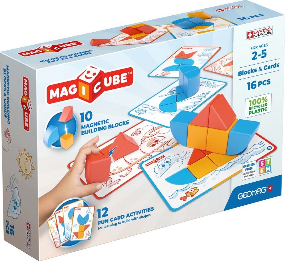 Geomag - Magicube Shapes Blocks & Cards 16 pcs - Playlaan