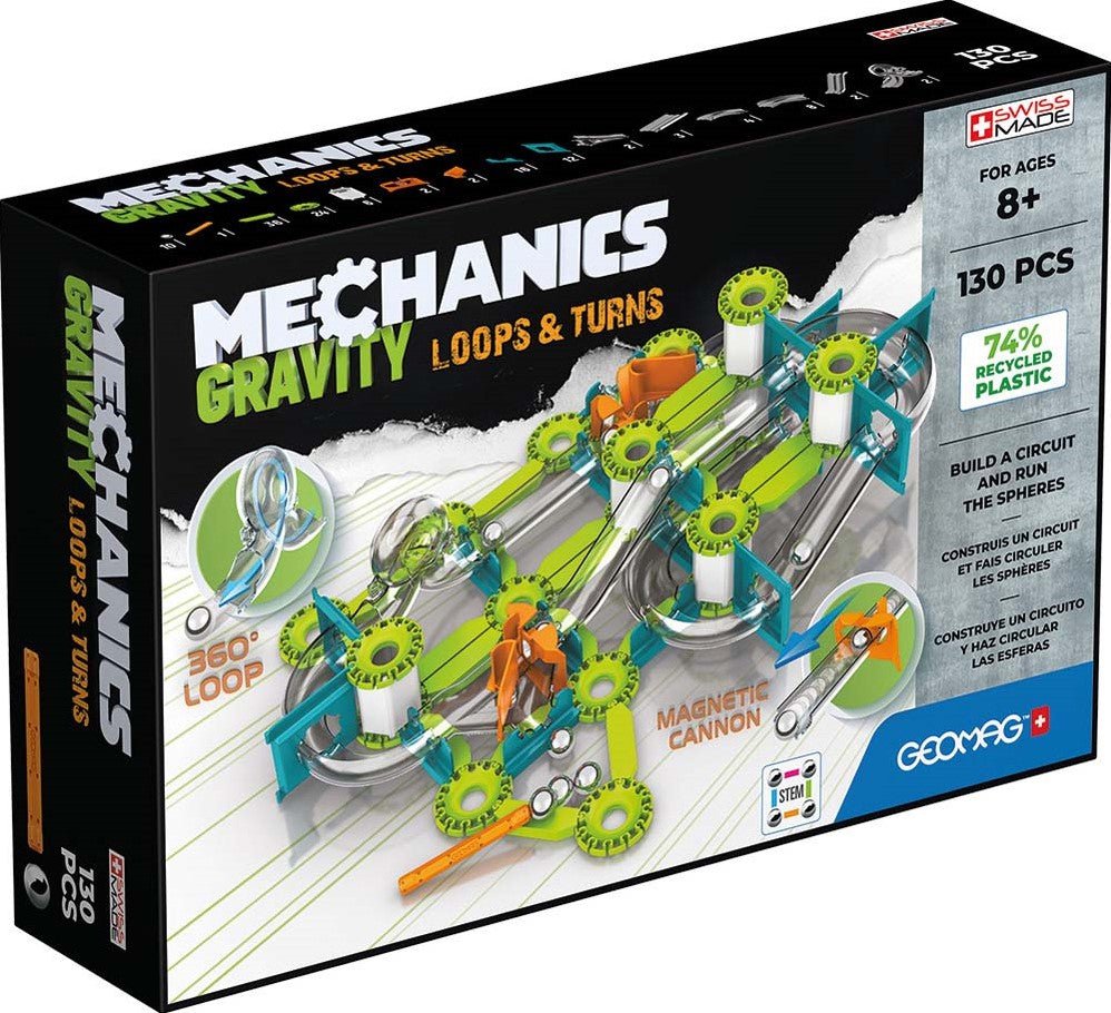 Geomag - Mechanics Gravity RE Loops & Turns 130 pcs - Playlaan