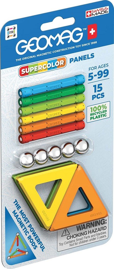Geomag - Supercolor Panels Recycled Blister 15 pcs - Playlaan
