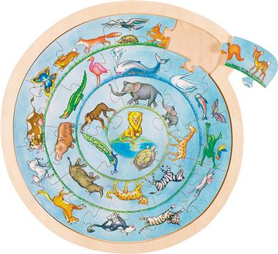 Goki - Goki - Dierencirkel puzzel 27 - delig - Playlaan