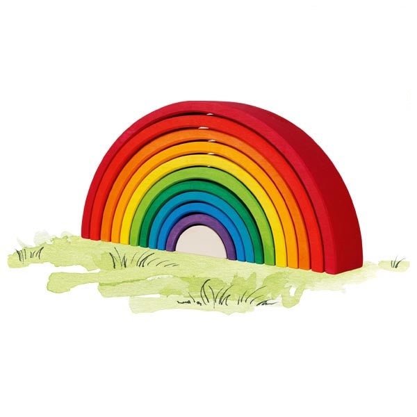 Goki - Goki - Evolution Rainbow building blocks wood - Playlaan