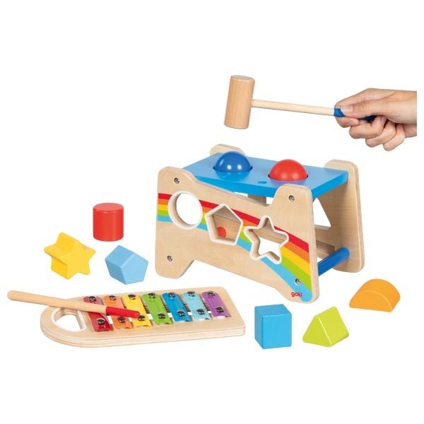 Goki - Goki - Houten Hamerbank met Xylofoon - Playlaan