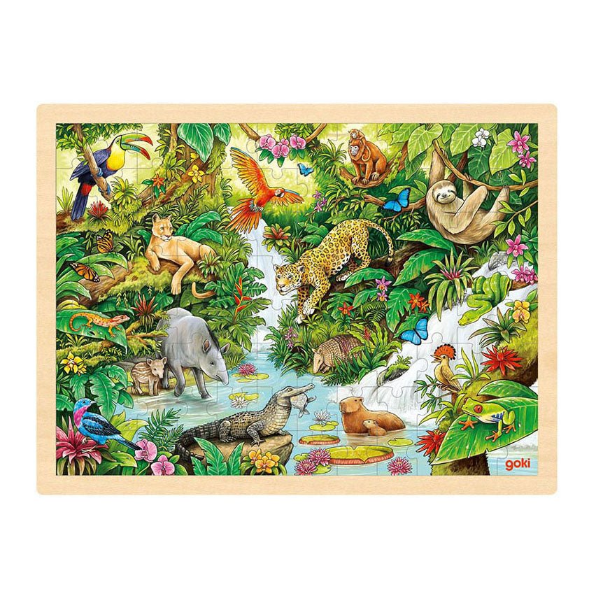 Goki - Houten Legpuzzel In de Jungle 96st - Playlaan