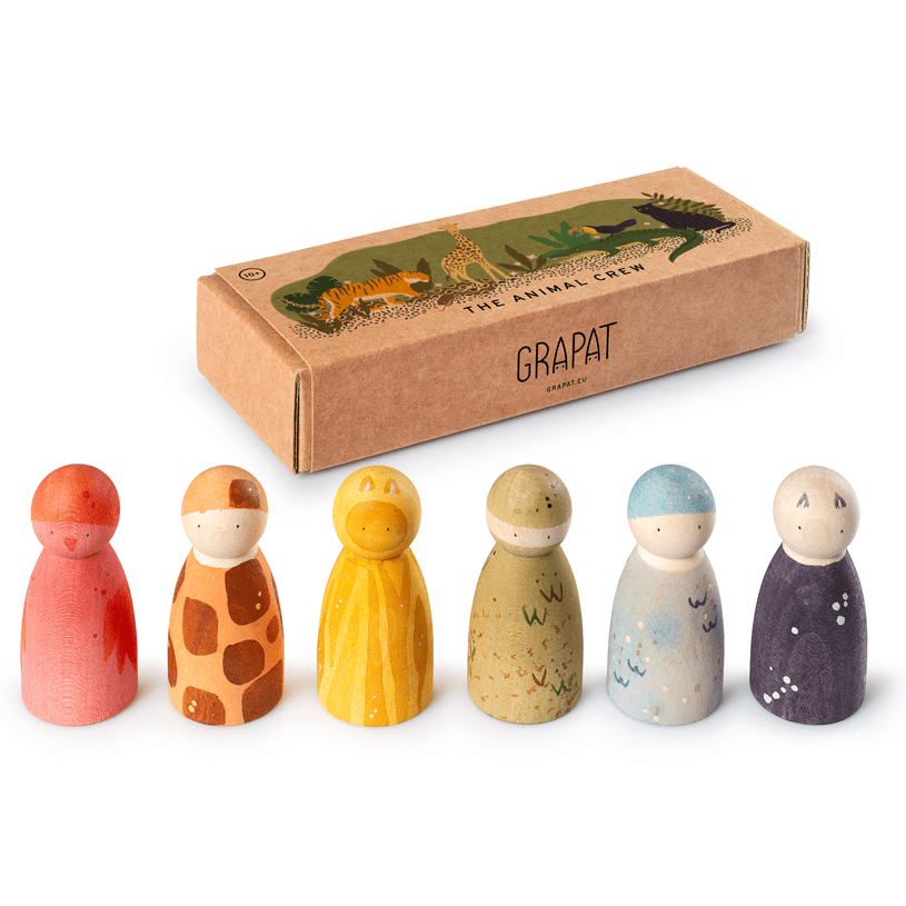 Grapat - Grapat - Nins Dieren houten poppetjes (6st) - Playlaan