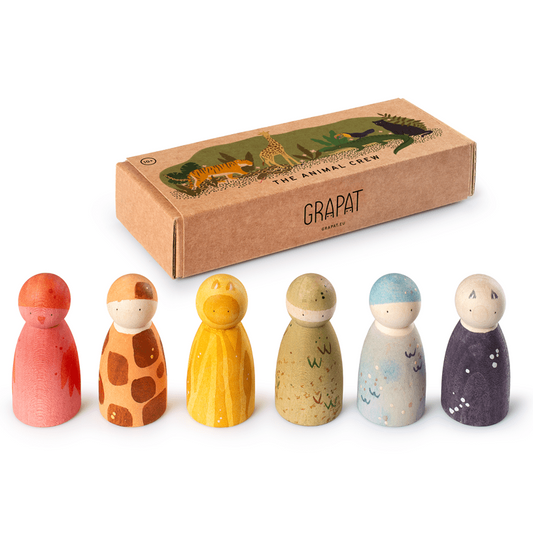 Grapat - Grapat - Nins Dieren houten poppetjes (6st) - Playlaan