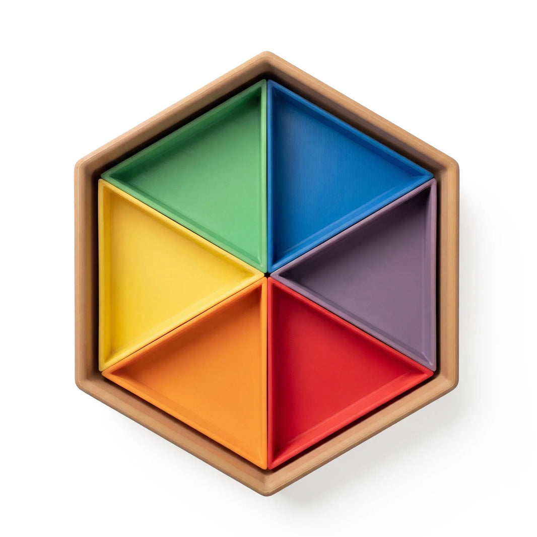 Grennn - Grennn - Mandigo speelbak inclusief 6 inlegdriehoeken - regenboog - Playlaan