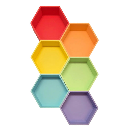 Grennn - Grennn - Pastel zeshoek set (6st) - Mandigo - Playlaan