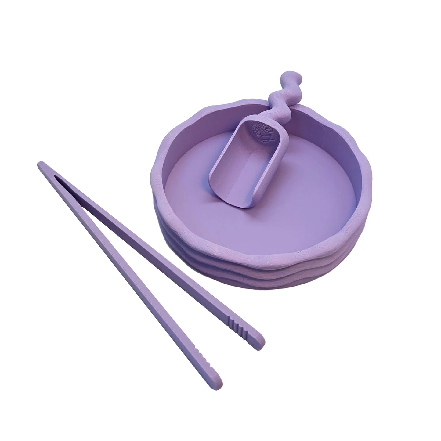 Grennn - Grennn - Sensorische speelset schepje, bakje, picet - Pastel paars - Playlaan