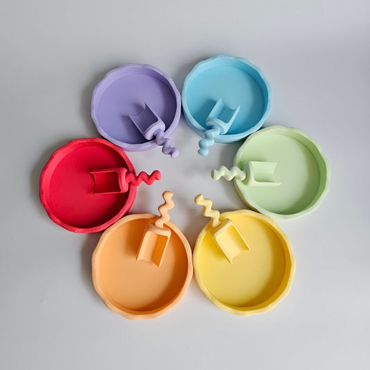 Grennn - Grennn - Speelbakje met schepjes set - Pastel - Playlaan
