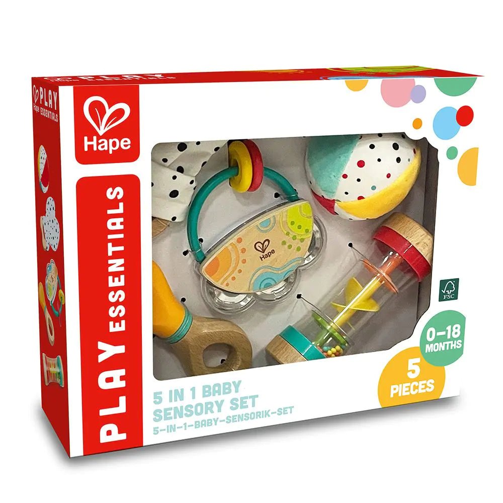 Hape - Hape - Baby sensorische ontwikkelset 5 - in - 1 - Playlaan