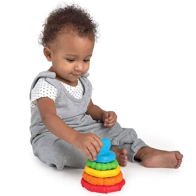Hape - Hape - Stack & Teethe Multi - Texture Bijtring Speelgoed - Playlaan