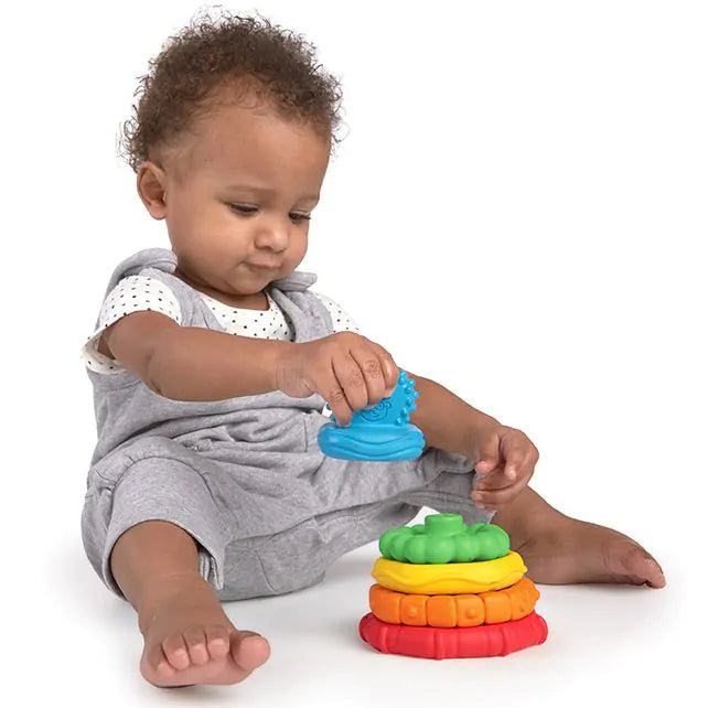 Hape - Hape - Stack & Teethe Multi - Texture Bijtring Speelgoed - Playlaan