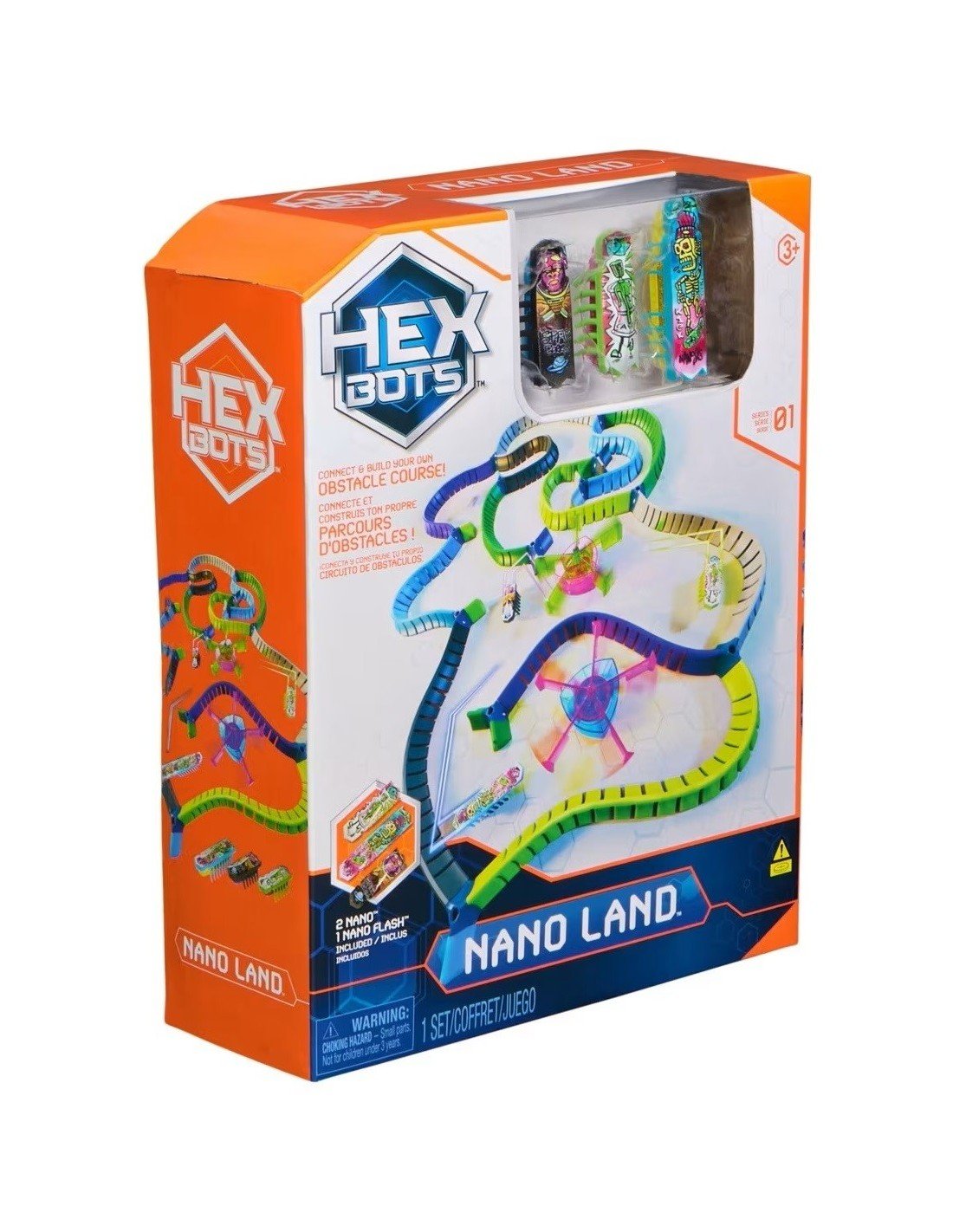 Hexbug - Hex Bots™ NanoLand set incl. 3 Nano Bots met LED - verlichting - Playlaan