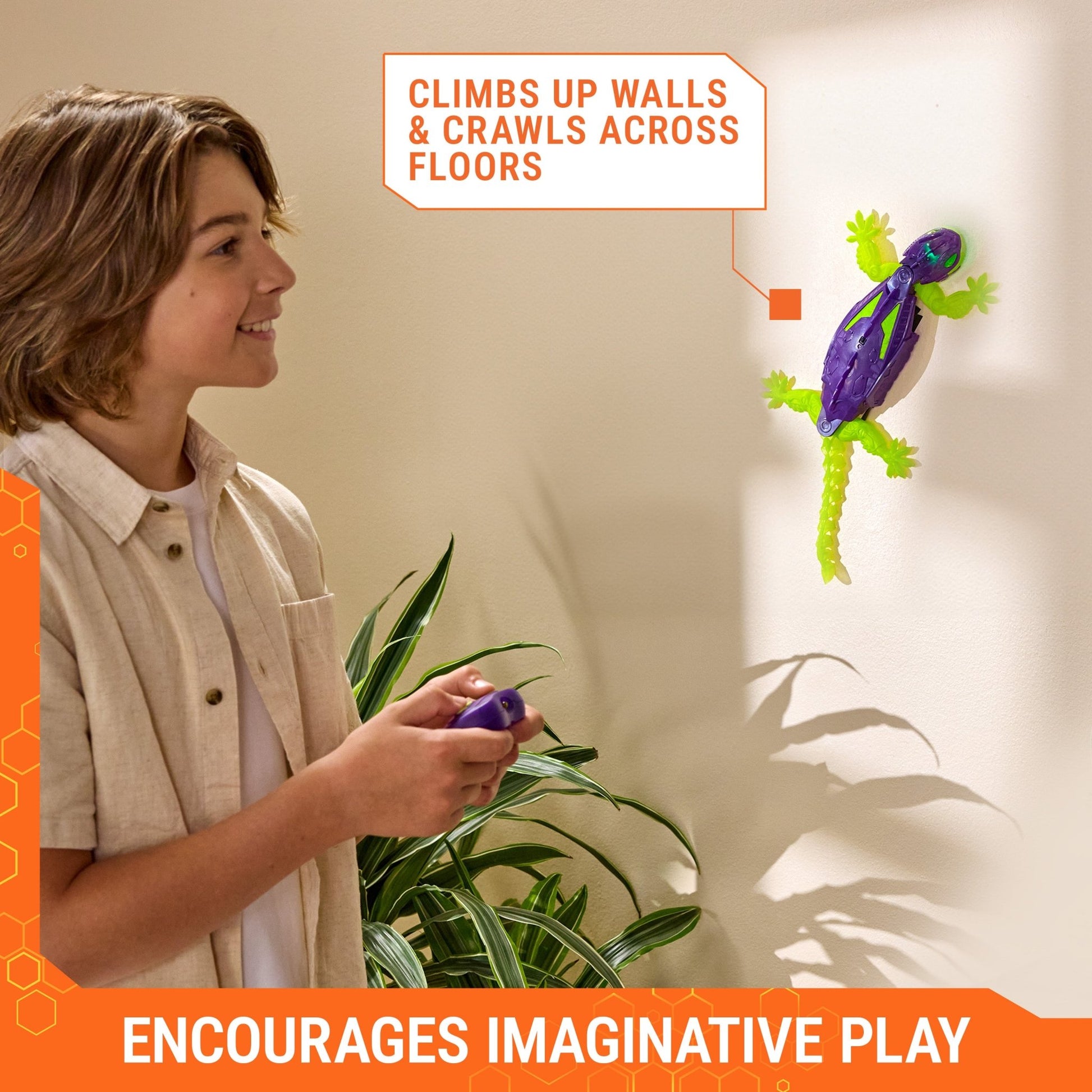 Hexbug - HexBots - Wall Crawler Gecko - Glow in the Dark - Playlaan
