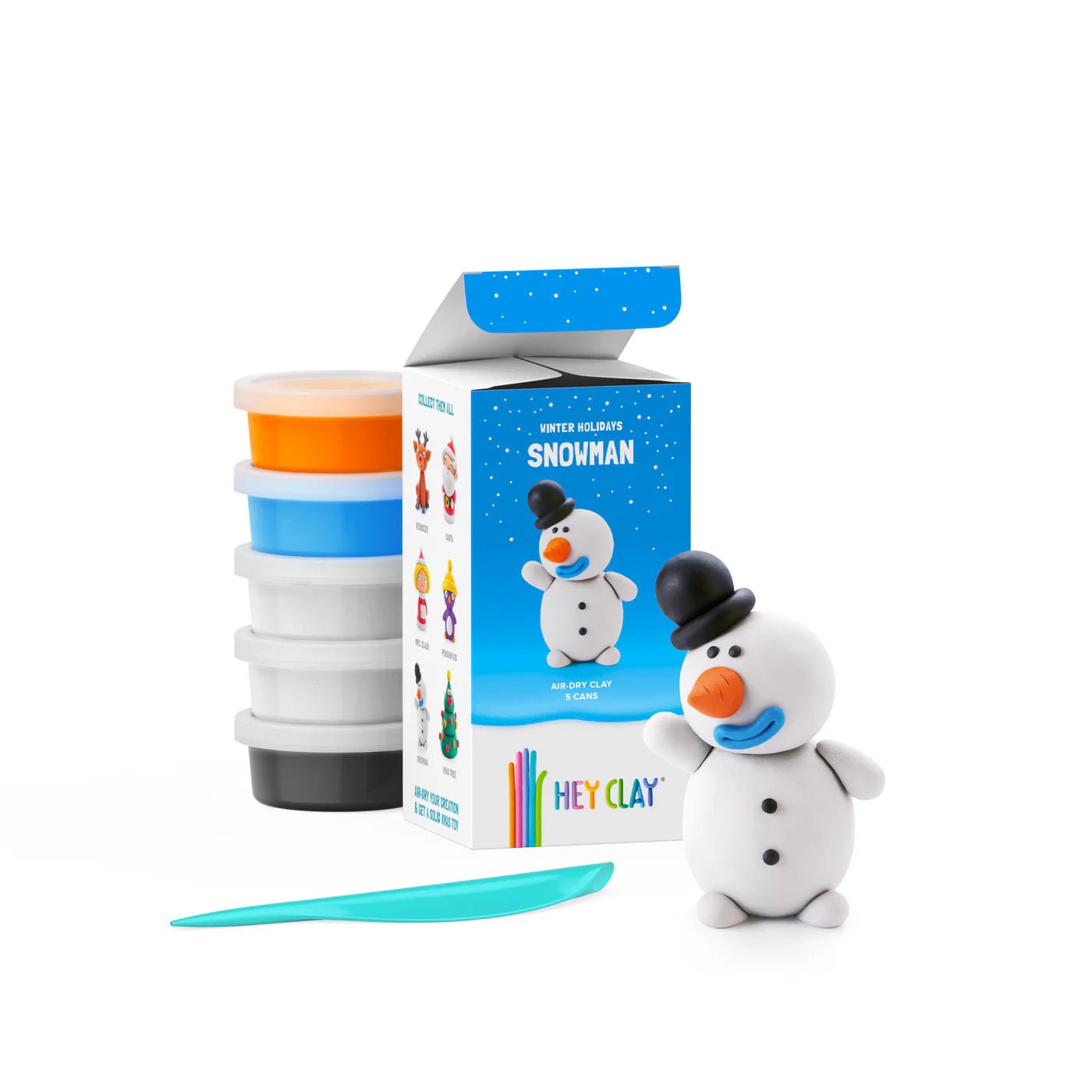 Hey Clay - Winter Holidays - Snowman - 5 potjes - Playlaan