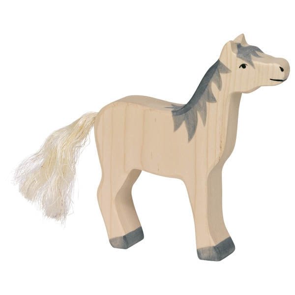 Holztiger - Holztiger - Dierfiguur Paard met grijze manen - Playlaan