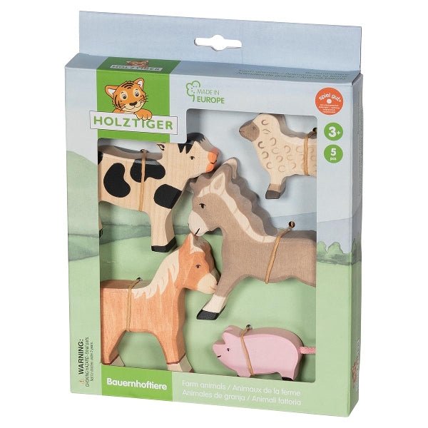 Holztiger - Holztiger - Houten boerderijdieren set - Playlaan