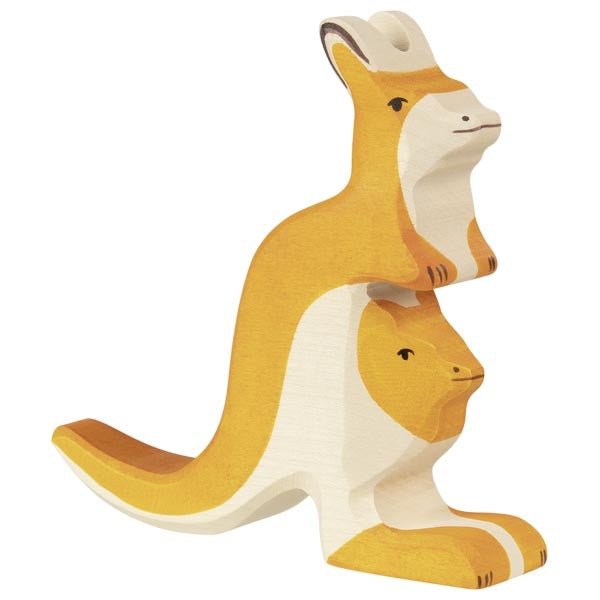 Holztiger - Holztiger - Houten Kangoeroe met Jong - Playlaan