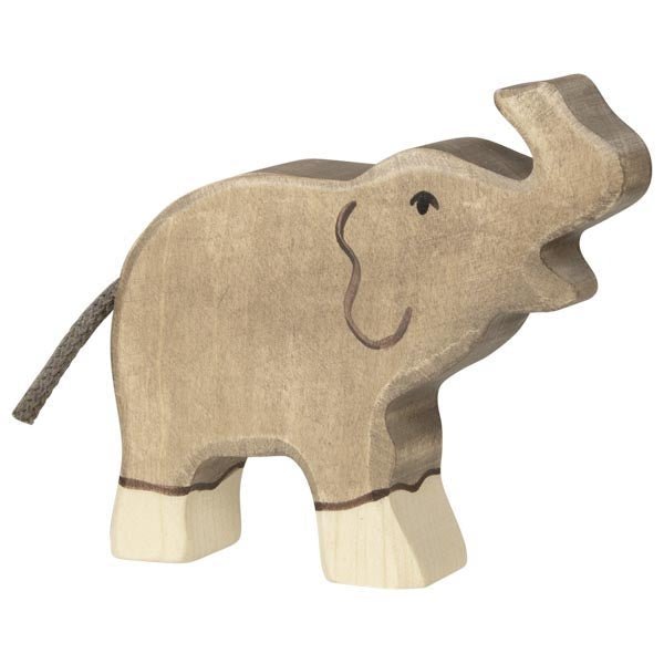 Holztiger - Holztiger - Houten Olifant Klein met Slurf Omhoog - Playlaan