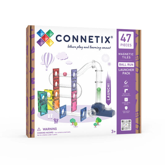 Connetix - Launcher Knikkerbaan Pack - 47 magnetische tegels