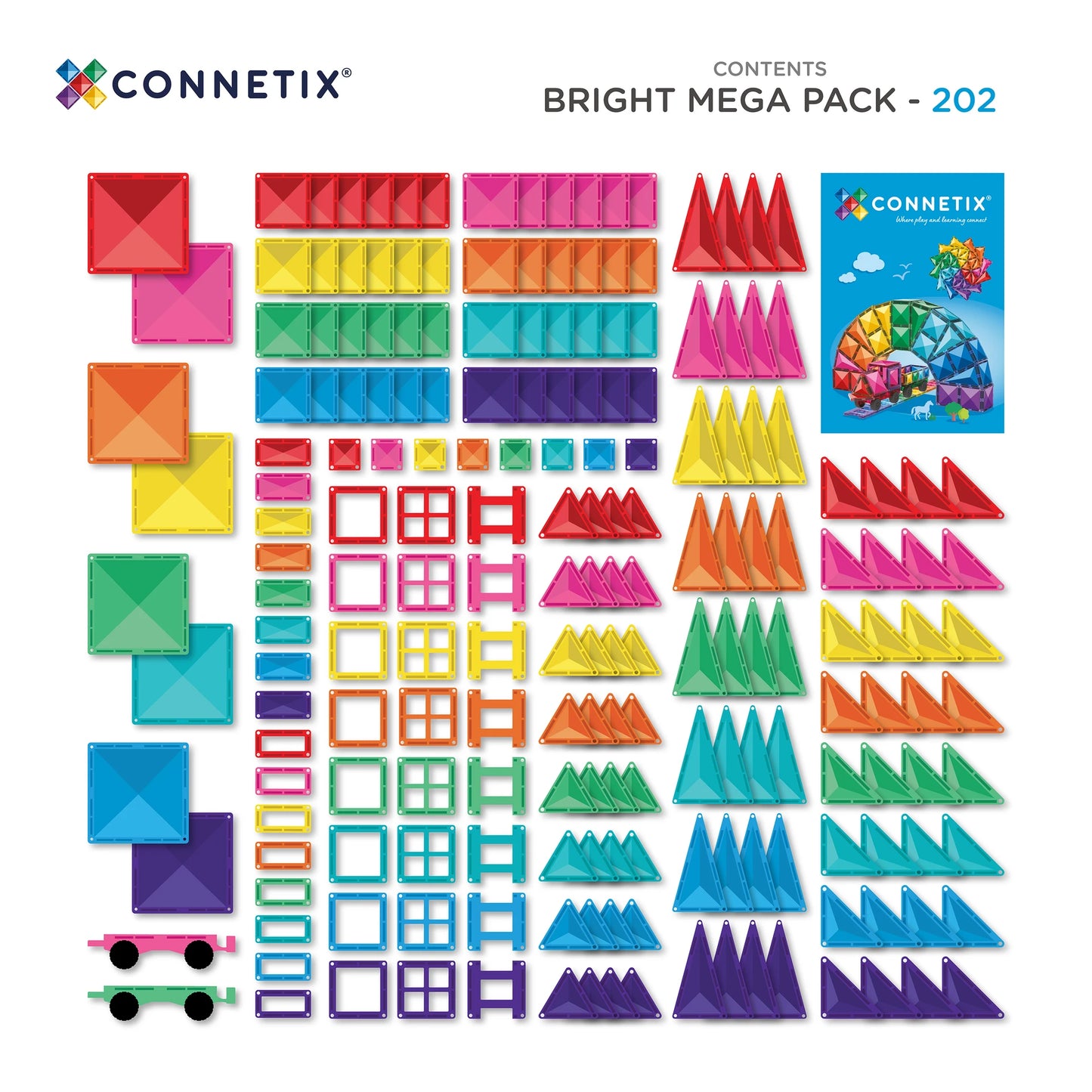 Connetix - Bright Mega Pack 202-delig
