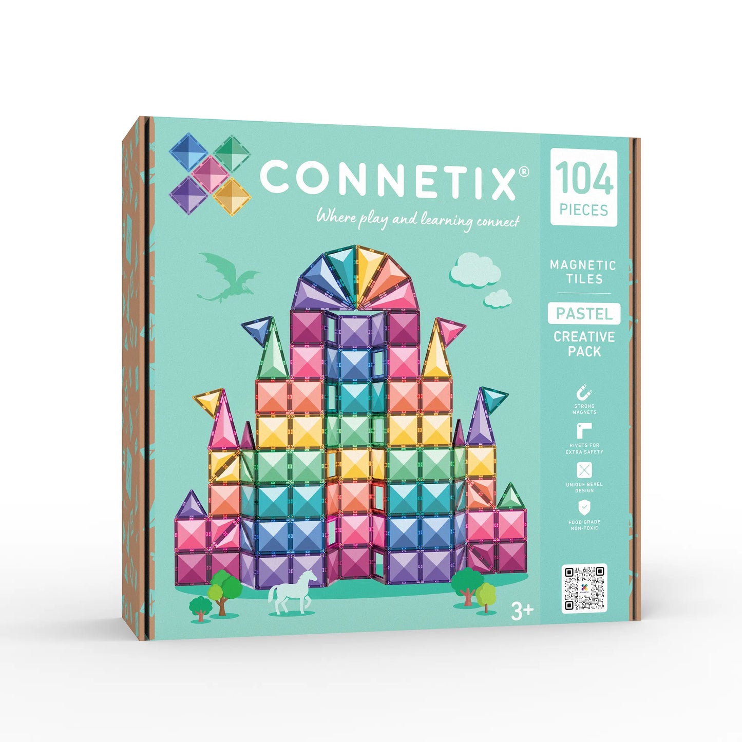 Connetix - Pastel Creative Pack 104-delig