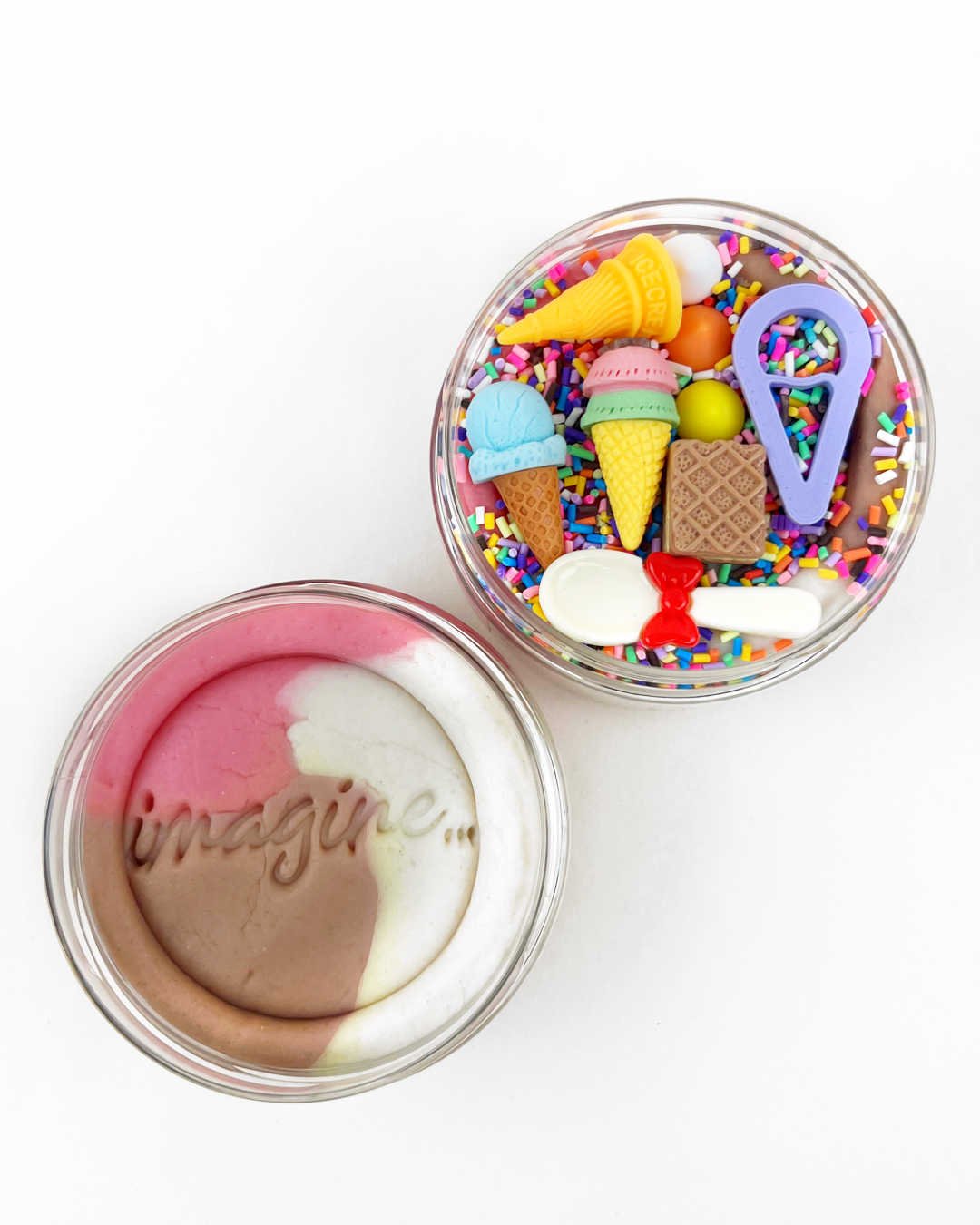 Invitation to Imagine - Invitation to Imagine - Geurende sensorische spelklei - Ice Cream Surprise Pot - Playlaan
