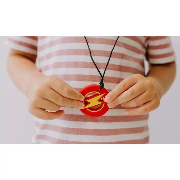 Jellystone Designs - Jellystone Designs - Kauwketting voor gemiddelde kauwbehoefte - Bliksem rood - Playlaan