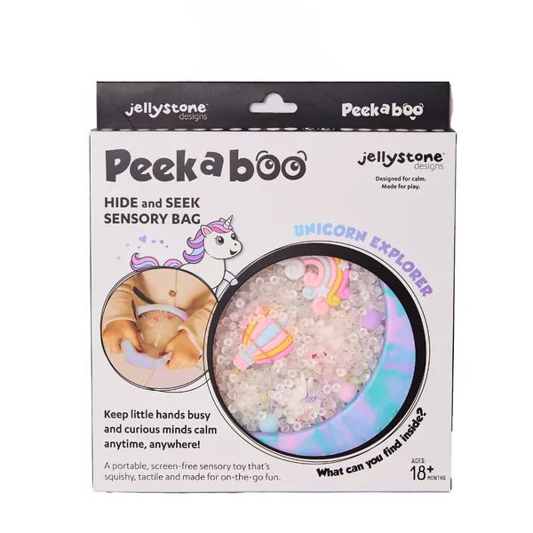 Jellystone Designs - Jellystone Designs - Peekeboo sensorische zakje - Eenhoorn - Playlaan