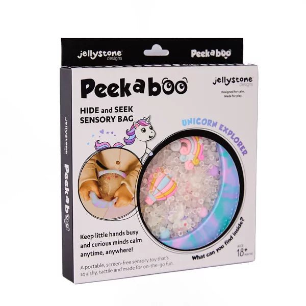 Jellystone Designs - Jellystone Designs - Peekeboo sensorische zakje - Eenhoorn - Playlaan