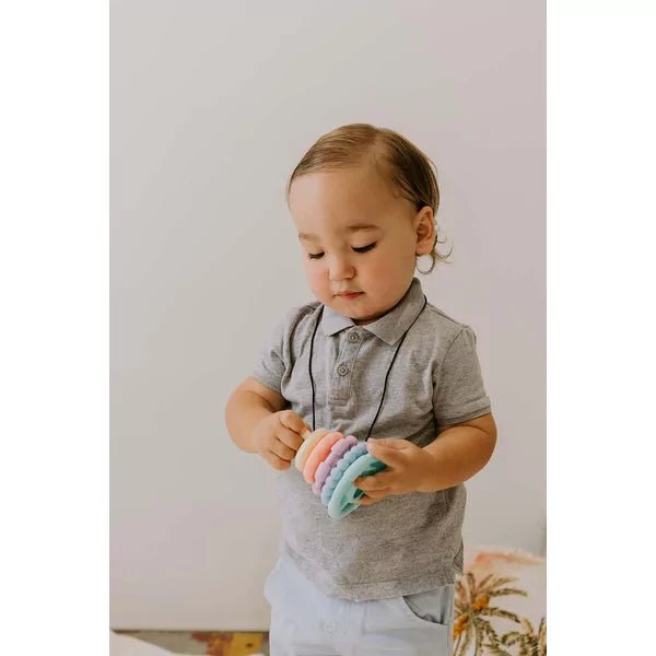 Jellystone Designs - Jellystone Designs - Sensorische stapelaar bijtspeelgoed - Pastel - Playlaan