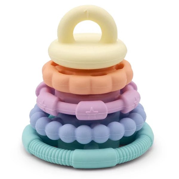 Jellystone Designs - Jellystone Designs - Sensorische stapelaar bijtspeelgoed - Pastel - Playlaan