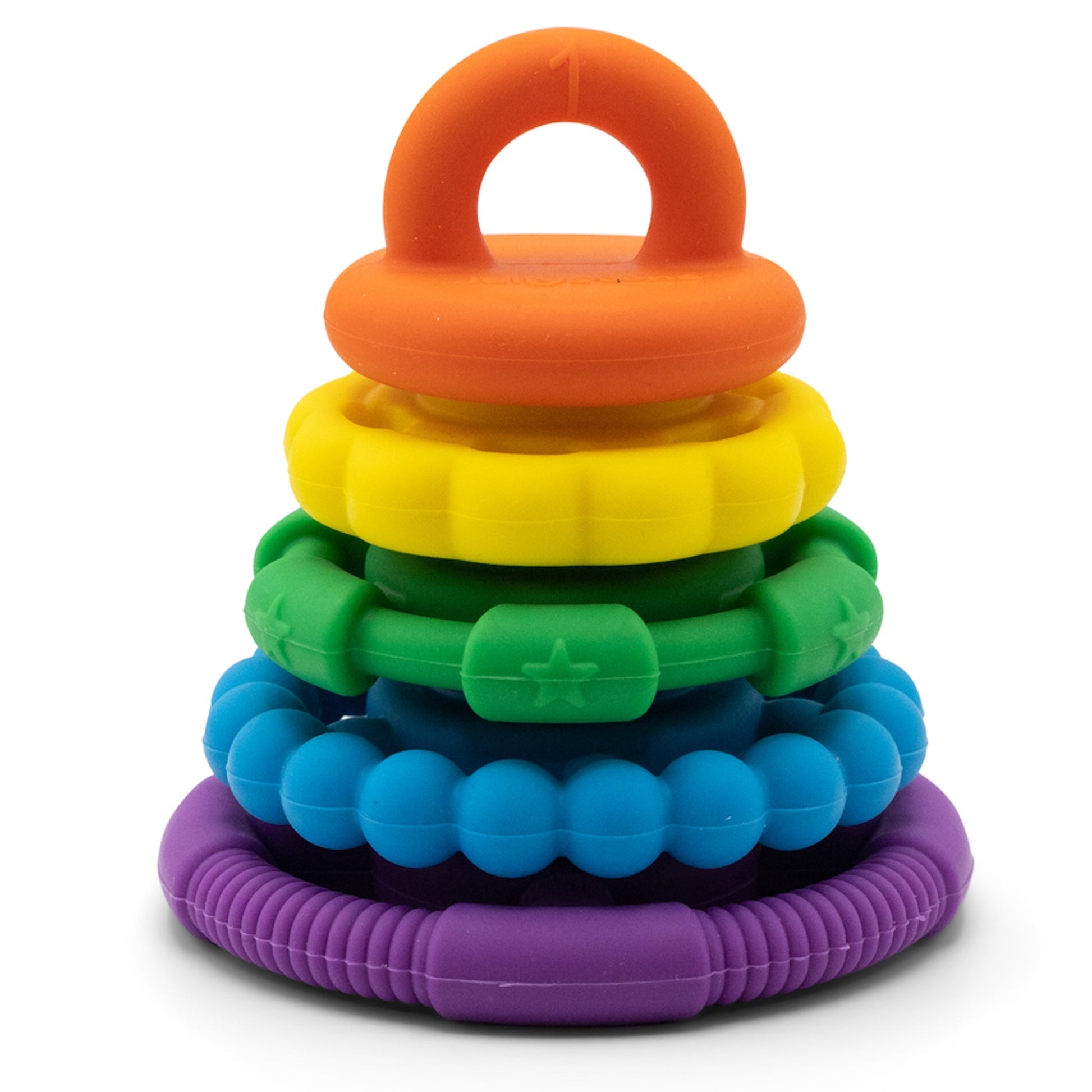 Jellystone Designs - Jellystone Designs - Sensorische stapelaar bijtspeelgoed - Regenboog - Playlaan