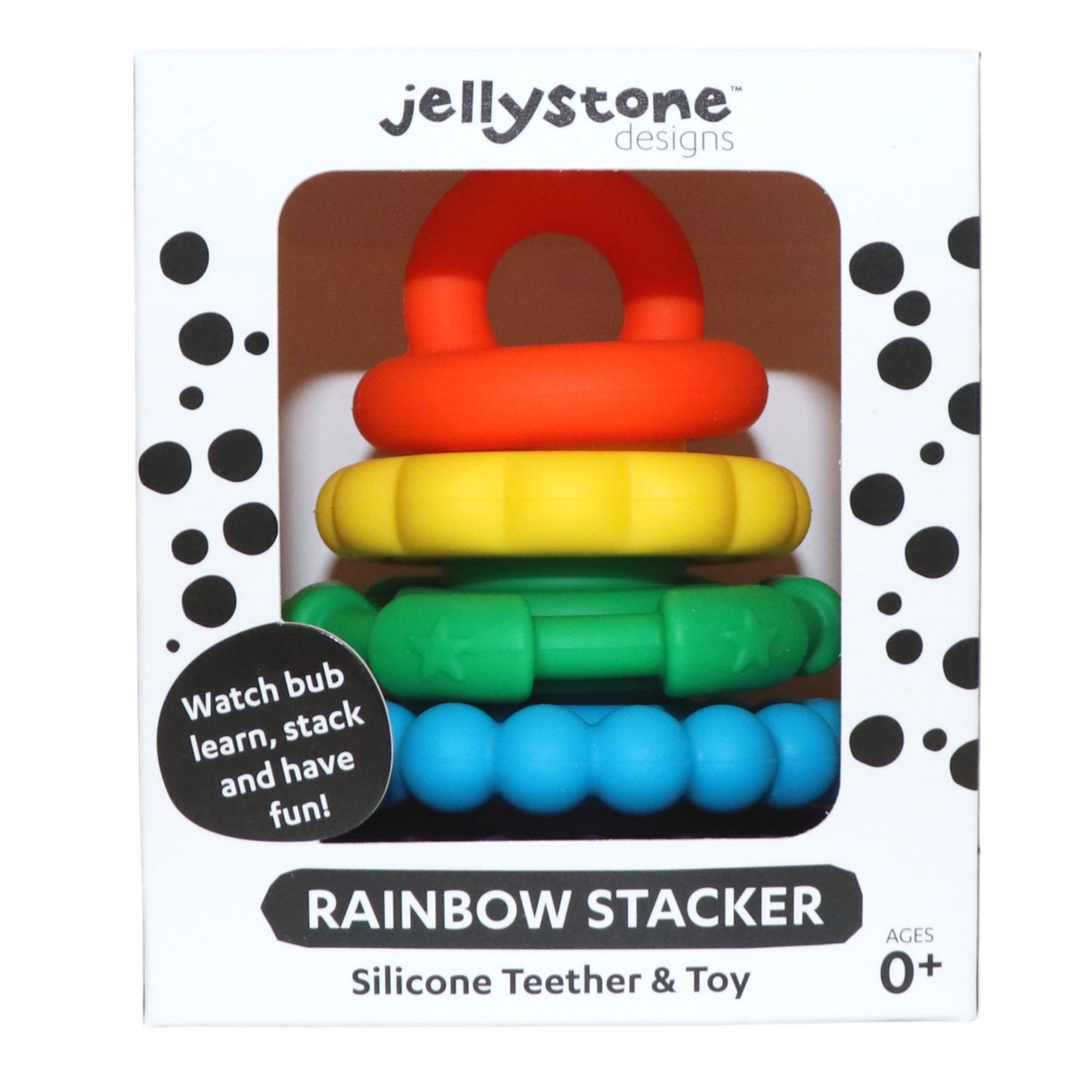 Jellystone Designs - Jellystone Designs - Sensorische stapelaar bijtspeelgoed - Regenboog - Playlaan