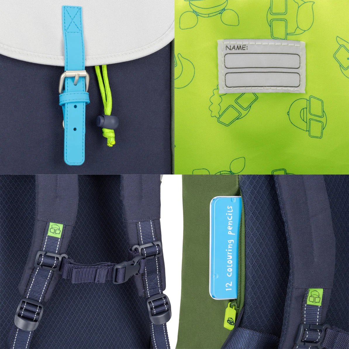 Johnny Urban - Johnny Urban - Rugzak Junior Liam - Blauw Multi - Playlaan