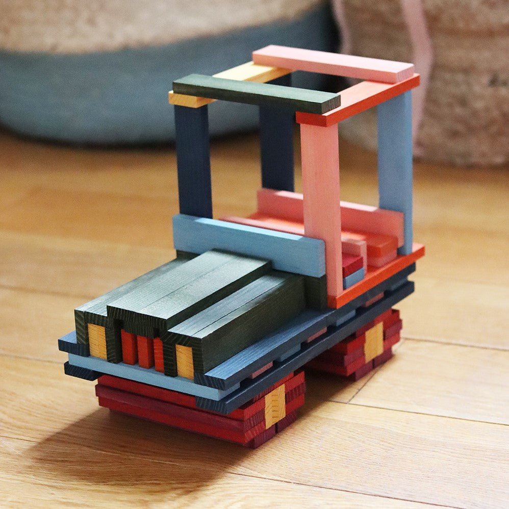 Kapla - Kapla - 100 OCTOCOLOR CASE : 100 planks in eight colours - Playlaan