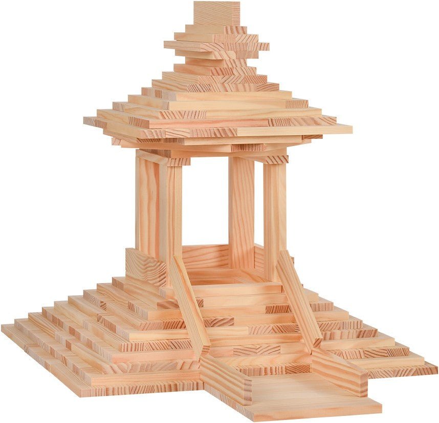 Kapla - Kapla - 280 CHEST : 280 natural planks + 1 blue book - Playlaan