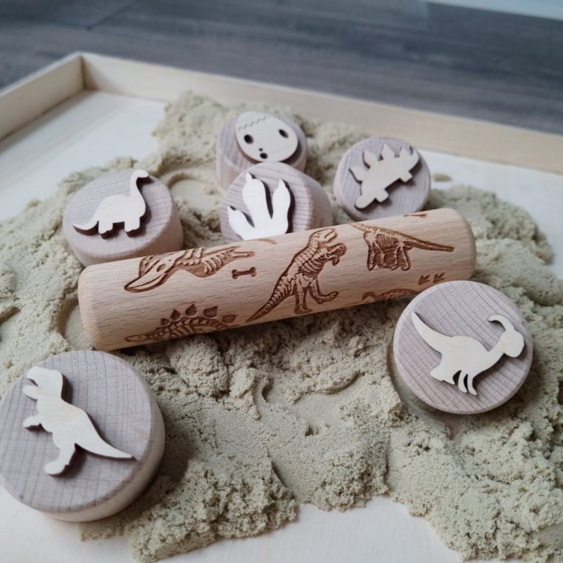 Kiddi - Kiddi - Sensorische roller Dino hout - Playlaan