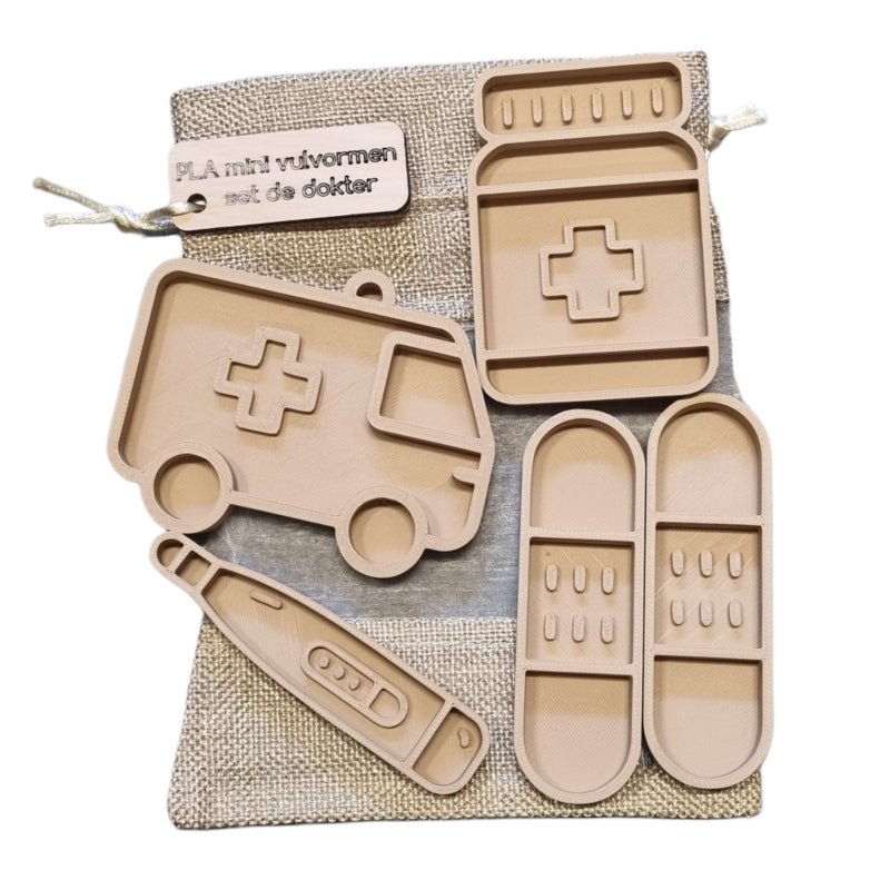 Kiddi - Kiddi - Vulvormen set de dokter PLA mini - Playlaan