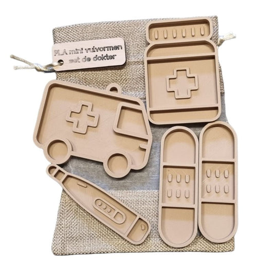 Kiddi - Kiddi - Vulvormen set de dokter PLA mini - Playlaan