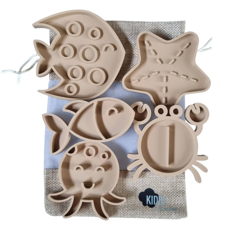 Kiddi - Kiddi - Vulvormen set Oceaan PLA mini - Playlaan