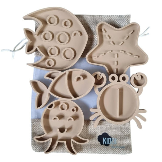 Kiddi - Kiddi - Vulvormen set Oceaan PLA mini - Playlaan
