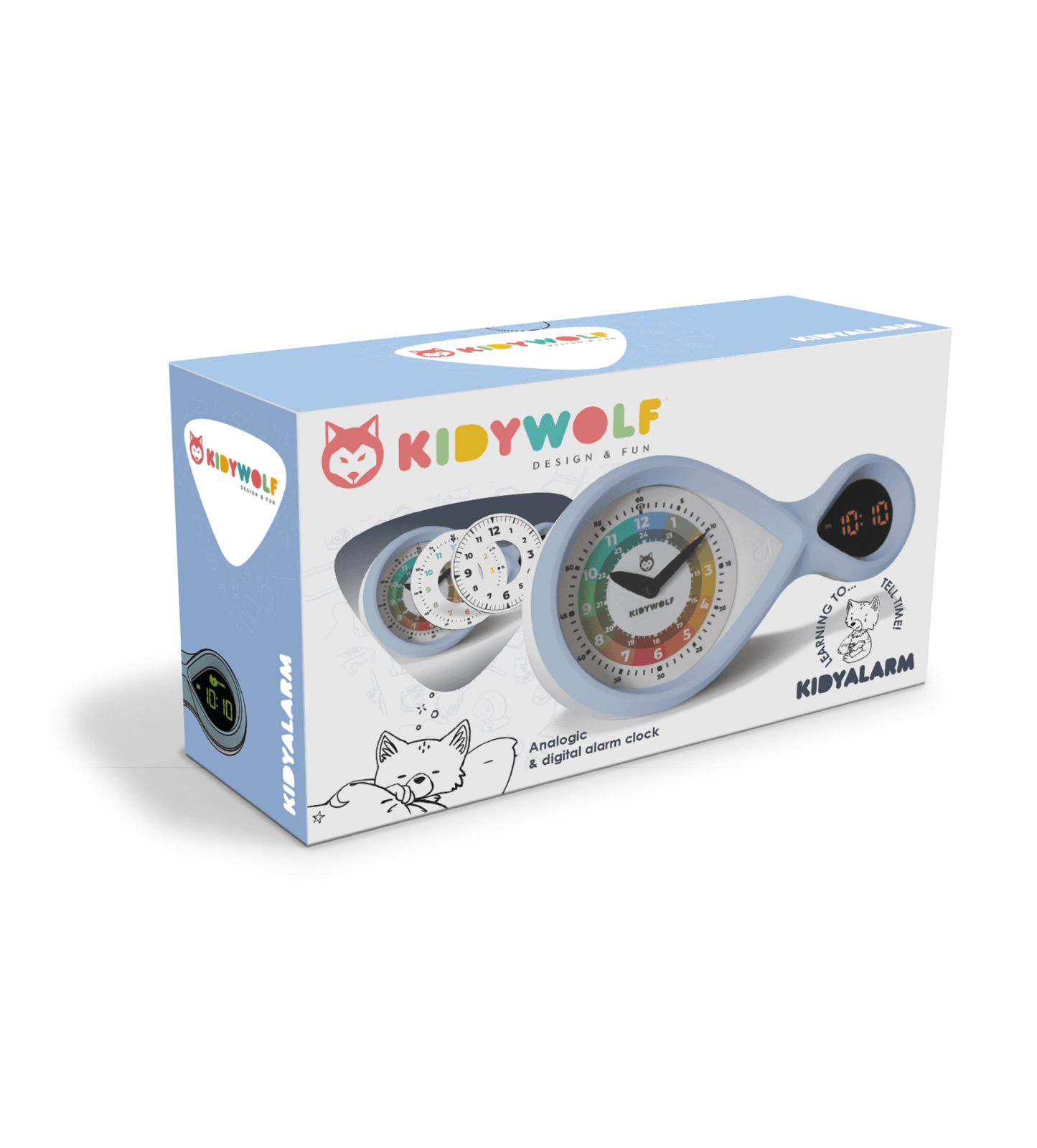 Kidywolf - KIDYALARM Educational alarm clock mint - Playlaan