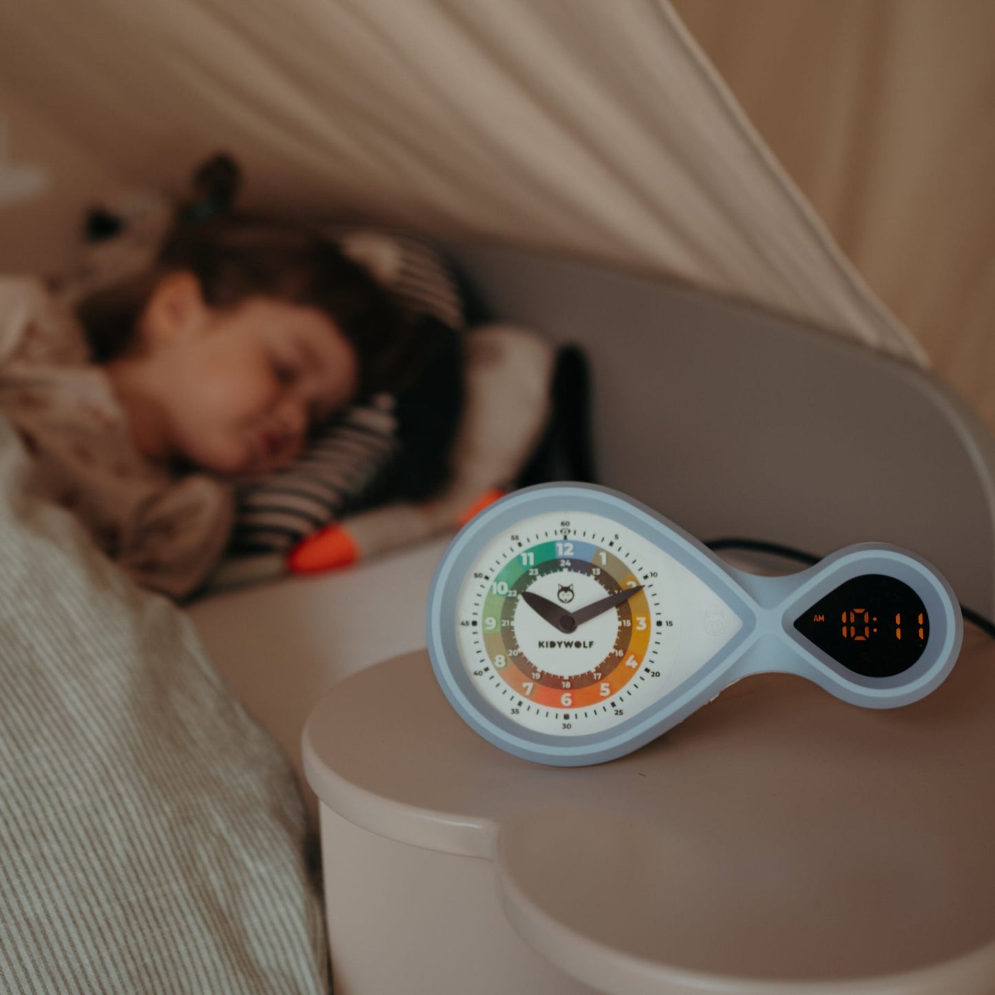 Kidywolf - KIDYALARM Educational alarm clock mint - Playlaan