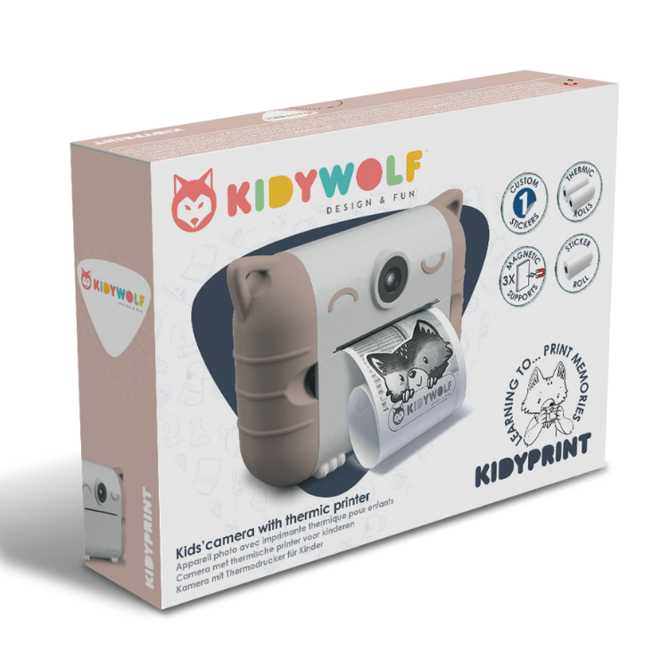 Kidywolf - KIDYPRINT Pink Instant camera with integrated thermal printing in black & white - Playlaan