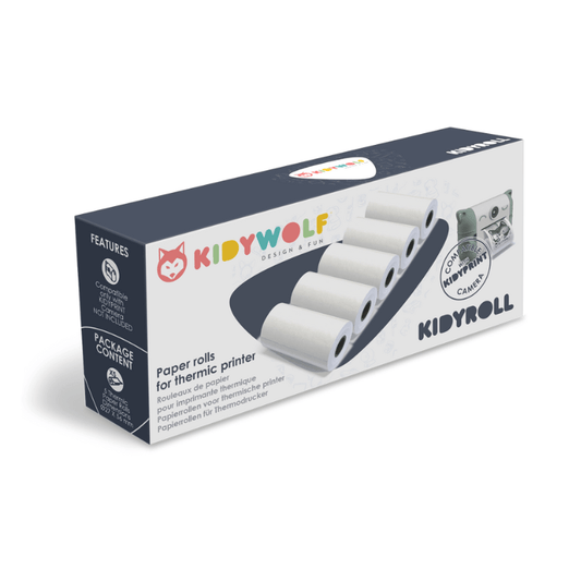 Kidywolf - KIDYROLL 1 x 5 classic paper rolls for KIDYPRINT - Playlaan